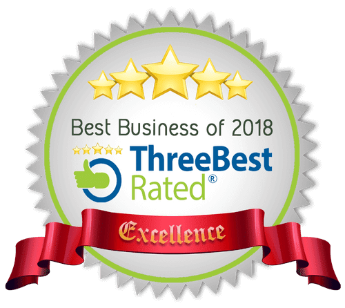 Awarded by ThreeBest for Janitorial and Commercial Cleaning in 2018.